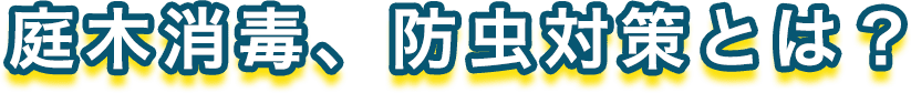 庭木消毒・防虫対策とは？